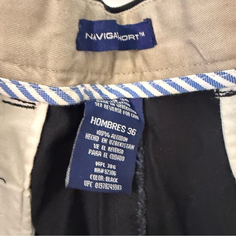 Catalina‎ Mens 36 X 9 Black Pleated Cotton Navigator Shorts